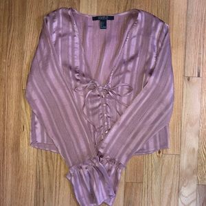 Pink lightweight striped blouse